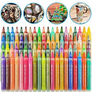 New <b>Paint</b> Pens Set <b>Rock</b>-Markers With Reversible Tips Acrylic Markers Pen Ideal for Stone Wood Ceramic - Product Image 2