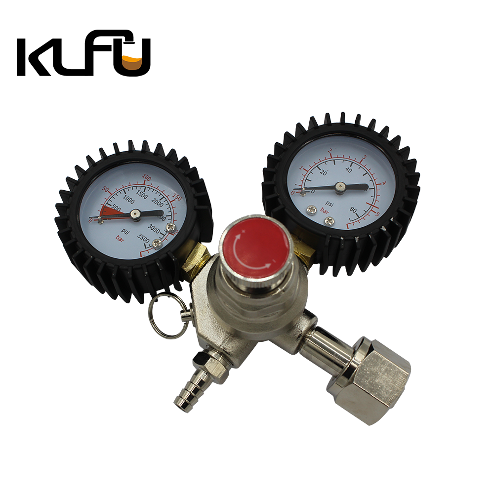 Популярная модель KLF05-01B Co2, двойной регулятор для защиты пива, Регулятор низкого давления диоксида углерода
