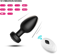 Plug Anal Pequeño con Control por Aplicación para Hombres y Mujeres, Vibrador de Silicona con Control Remoto y Vibración Intensa, Juguetes Sexuales