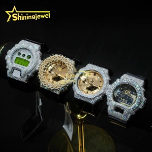 超人気 最新 GA2100 GM6900 ソーンデザイン ブリンブリン ウォッチベゼルコレクション カスタムメイド ブリンブリン ウォッチケースバンド ヒップホップ - Product Image 1