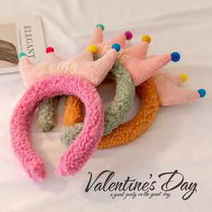 Zhao Lusi-style Cute Crown Headpiece for <b>Girls</b> Yarn and Feathers Hairband Japan and Korean Style for Washing Face Birthday <b>Tiara</b> - Product Image 2