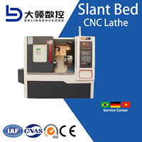 Centro de Torneado CNC de Bancada Inclinada Pequeña con Sistema de Control Fanuc DL, Torno de Alta Precisión de un Solo Husillo para Madera TCK40