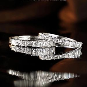 Anillo de Boda Xinfly de Oro Blanco de 18k con Diamante Natural de Corte Princesa de 0.50ct 0.58ct - Product Image 2