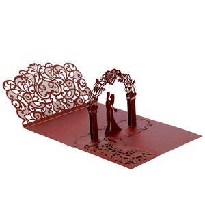 การ์ดเชิญงานเลเซอร์คัท 3 มิติ สีทองจากโรงงาน |   การ์ดเชิญงานแต่งงานแบบสำเร็จรูป - Product Image 3