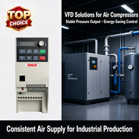 Convertidor de frecuencia monofásico y trifásico de alto rendimiento VFD AC Drive con control vectorial 220V 380V 0.75KW 1.5KW 4KW 5.5KW