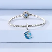 Breloques en argent sterling 925 MULA, perles dorées soleil étoiles lune, compatibles avec bracelet original, bijoux pour femmes, cadeau DIY
