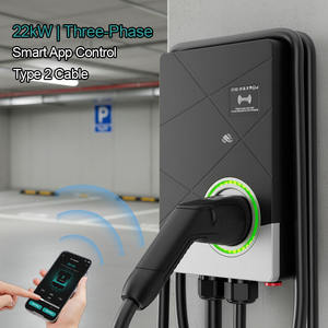 Chargeur EV triphasé 22 kW 380 V Type <span class=keywords><strong>2</strong></span>, borne de recharge murale EV, contrôle intelligent par application OCPP, certifié CE pour usage commercial - Product Image 1