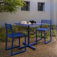 Ensemble de table et chaises de salle à manger carrées et rondes de style nordique pour cour, balcon, terrasse, café, meubles de loisirs en plein air