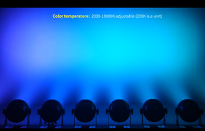 Projecteur PAR LED RGBALC 9x20W étanche IP, rechargeable, à piles, avec contrôle sans fil WiFi DMX512 - Product Image 6