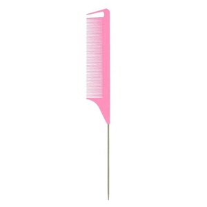 Étiquette privée personnalisé <span class=keywords><strong>peignes</strong></span> en plastique noir précision queue de rat carbone séparation peigne de <span class=keywords><strong>coiffeur</strong></span> - Product Image 5
