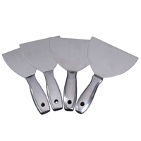 Spatule de nettoyage robuste intégrée en acier inoxydable pour plaque de cuisson Teppanyaki et barbecue