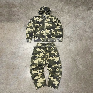 Camouflage Full Zip up Hoodie Sweatpants Set Baggy Tracksuit Manufacturer Hoodie Set 100% Cotton <b>Jogging</b> <b>Suits</b> Custom Sweat <b>Suit</b> - Product Image 1