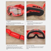En stock, lunettes de moto 100% tout-terrain, lunettes de conduite hors route, lunettes de casque Harley coupe-vent et anti-poussière