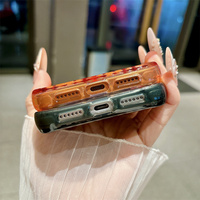 Fundas Magnéticas de Lujo con Diseño de Ondas de Agua para iPhone 17 Pro Max 16 15 14, Carcasa Trasera Translúcida Antigolpes para Samsung S26