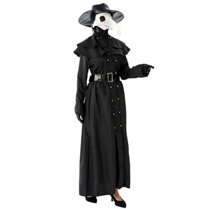 Costume de Médecin de la <span class=keywords><strong>Peste</strong></span> pour Spectacle Scénique, Masque de Corbeau Noir à Bec de Faisan, Déguisement de Médecin de la <span class=keywords><strong>Peste</strong></span> pour la Fête des Morts, Costume d'Horreur de Médecin - Product Image 3