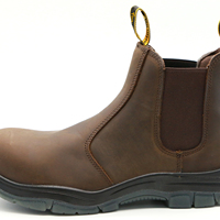 Chaussures de sécurité de travail pour hommes MaxiTough, en cuir Crazy Horse, avec embout en fibre de verre anti-écrasement, durables, vente en gros d'usine depuis 13 ans