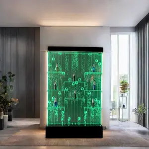 Wandmontage transparentes Acryl-Wasserblasenwand für Wanddekoration LED-Beleuchtung Innenteil