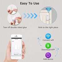Sensor de Puerta Inalámbrico UEMON Smart Home Tuya WiFi con Batería, Alarma de Seguridad Compatible con Alexa/Google Home