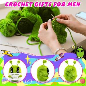 Muñeco Extraterrestre Martiano de Ganchillo Positivo Hecho a Mano, Regalos de Cumpleaños para Mujeres, Regalos de Ganchillo, <span class=keywords><strong>Regalo</strong></span> de Graduación, <span class=keywords><strong>Regalo</strong></span> de Agradecimiento - Product Image 6
