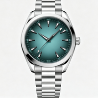 Montre chronographe sport pour homme 40 mm, calendrier lumineux, bracelet en caoutchouc et acier inoxydable, montre-bracelet pour homme d'affaires, vente en gros
