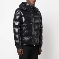 Veste d'hiver pour homme en duvet de canard 80% surdimensionnée brillante imperméable en gros personnalisée
