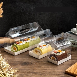 Cardboard Pet Tall Transparent <b>Packing</b> swiss Roll Clet Cake Box - Product Image 2