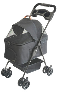 Chariot pour animaux de compagnie à <span class=keywords><strong>double</strong></span> fermeture éclair de haute qualité moins d'entrée pour les chiens simples ou multiples chats <span class=keywords><strong>poussette</strong></span> en peluche pour animaux de compagnie - Product Image 3