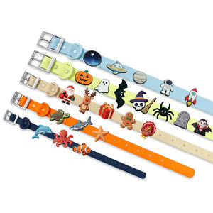 Correa y Collar para Mascotas de Poliéster Suave con Recubrimiento de PVC, Diseño Moderno, con Diversos Dijes Decorativos Interesantes y Logotipo Personalizado - Product Image 5