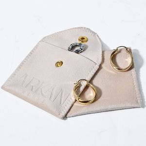 Custom logo Jewelry Packaging <b>Bags</b> Velvet Envelope Suede Dust Pouch Microfiber Jewelry Gift Pouch - Product Image 2