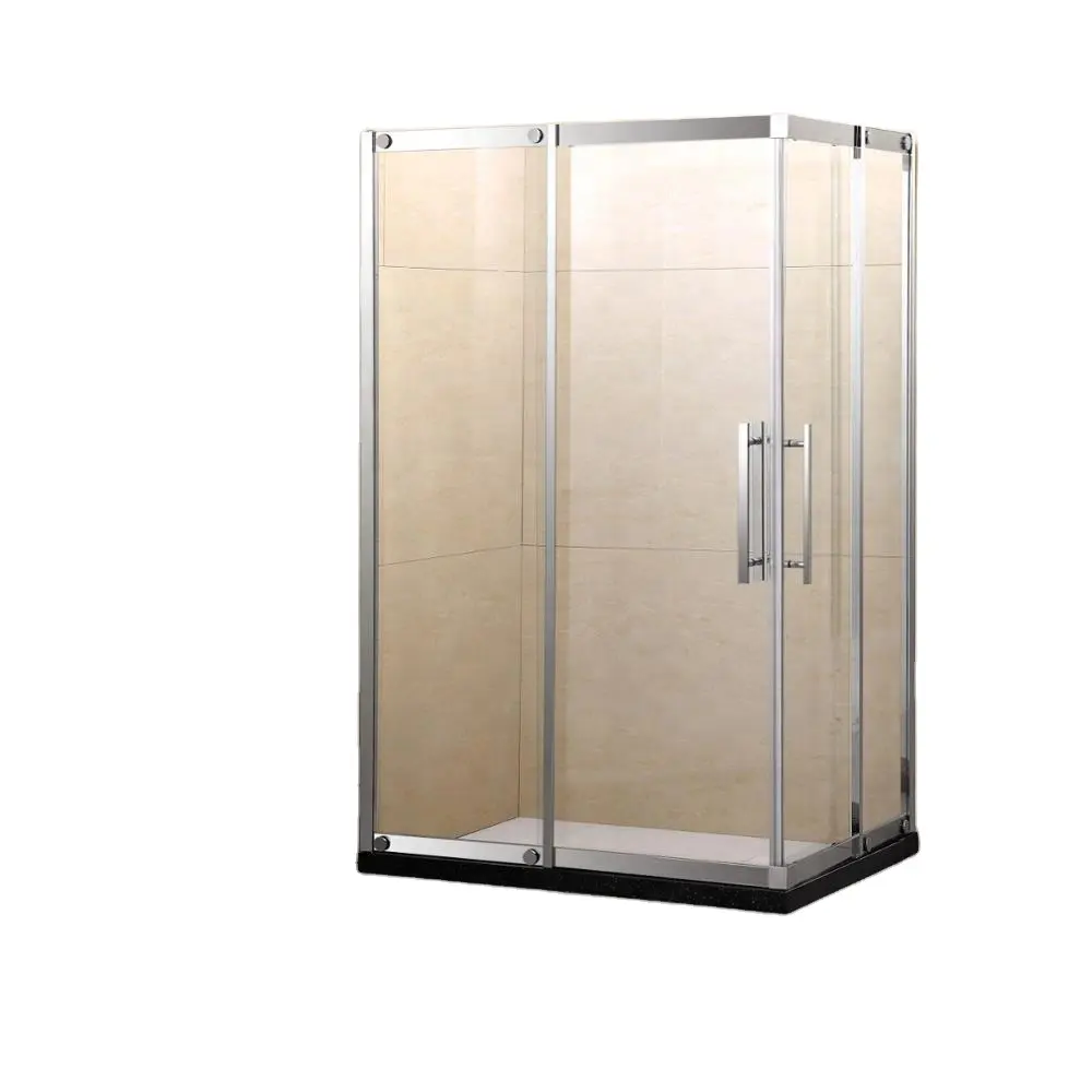 90*120 Sliding 304ss stainless steel profile printed tempered glass shower cabin