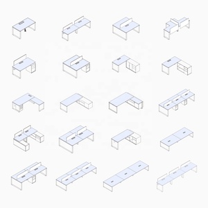 Estación de Trabajo Modular Extensible Moderna para 4 Personas con Diseño de Bancos para Espacios Amplios y Equipos de Tamaño Mediano - Product Image 3