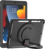 Étui antichoc robuste pour tablette pour iPad 9e 8e 7e génération 10.2 pouces 2019 2020 2021 enfants 3 couches housse de tablette de haute qualité