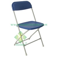 Chaise de jardin pliante au design traditionnel blanc Cadre en plastique en acier avec dos de ventilateur pour salle à manger Hôtel Ferme Mobilier d'extérieur