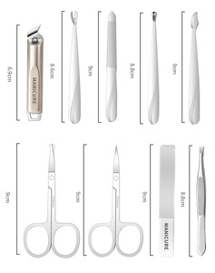 Set de Manicura y Pedicura 11 en 1 de Acero Inoxidable, Kit de Cuidado de Uñas con Levantadores de Cutículas, Cortaúñas, Aguja para Cutículas y Alicates de Punta Fina - Product Image 5