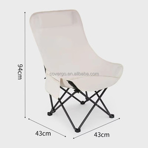 Nhiệm Vụ Nặng Nề 600D Cao Trở Lại Mặt Trăng Ghế Câu Cá Dã Ngoại Du Lịch Ngả Ghế Nap Kim Loại Gấp Ghế - Product Image 3