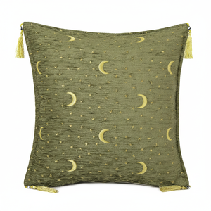 Green Moon - <b>Star</b> Designed Turkish & Ottoman <b>Cushion</b> - Pillow Cover - Product Image 2