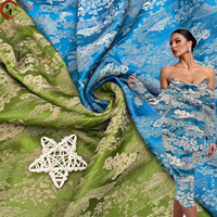 Nouvelle Arrivée Tissu Jacquard Satin Cationique de Haute Qualité à Motif Scène de Rive de la Rivière au Festival de Qingming pour Robe Femme
