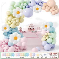 Perlengkapan Dekorasi Balon Pastel Macaron Grosir, Set Garland Balon Lateks untuk Perlengkapan Pesta