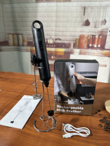 Cầm tay bằng thép không gỉ sữa Frother với 48 Giờ Tuổi thọ pin USB/pin-powered One-Touch hoạt động - Product Image 5