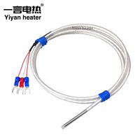 Sensor de Temperatura de Termopar de Acero Inoxidable de Alta Temperatura, Tipo K, E, J, con Resorte Industrial Ajustable