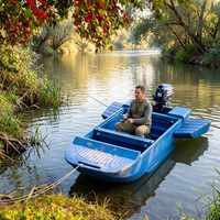 Bateau à rames modulaire portable en LDPE pour le nettoyage des voies navigables et l'hébergement d'urgence, non corrosif, facile à nettoyer, haute flottabilité