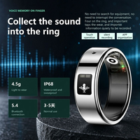 SR116 Bague connectée intelligente IA avec enregistreur vocal, traducteur, suivi de santé, assistant IA et prise de notes de réunion