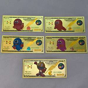 ธนบัตรเคลือบทองคำพิมพ์ลาย Pac-Man สำหรับของที่ระลึกสะสม - Product Image 1