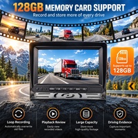 Système de caméra de recul double écran 7 pouces avec enregistrement en boucle DVR, caméra de recul étanche pour camion, camping-car, remorque, kit robuste