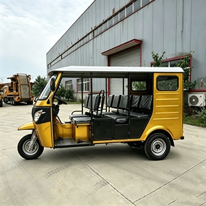 Triciclo de Pasajeros Amarillo a Gasolina para Exportación Transfronteriza, Tuk Tuk de Pasajeros Multisitio, <span class=keywords><strong>Taxi</strong></span> de Tres Ruedas a Gasolina - Product Image 4