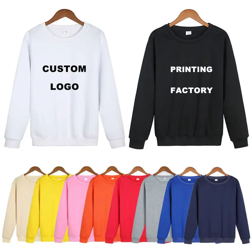 Blank hoodies custom logo 3d full printing sublimation hoodies embroidered men crew neck crewneck sweatshirt
