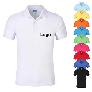 सादे पोलो लोगो के साथ कस्टम लोगो मुद्रित पोलो Tshirts टी शर्ट बनाने की क्रिया रिक्त टी शर्ट प्लस आकार पुरुषों की गोल्फ पोलो शर्ट के लिए पुरुषों