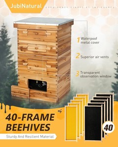 Kit completo de colmena de abejas de 40 marcos, caja de colmena de abejas de madera Langstroth con techo de metal para Apicultura - Product Image 4