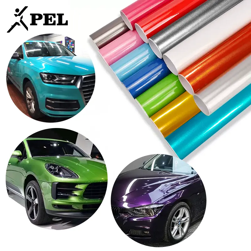 Groothandelsprijs Super Helder Metaal Meerdere Kleuren Zelfklevende Decoratie Film Voertuig Auto Sticker Vinyl Auto Wrap Film