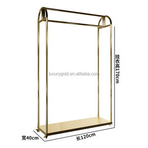 Perchero Moderno para Ropa Exhibidor de Prendas Dorado con Ruedas para Boutique Tienda y Exhibición de Vestidos de Novia - Product Image 5